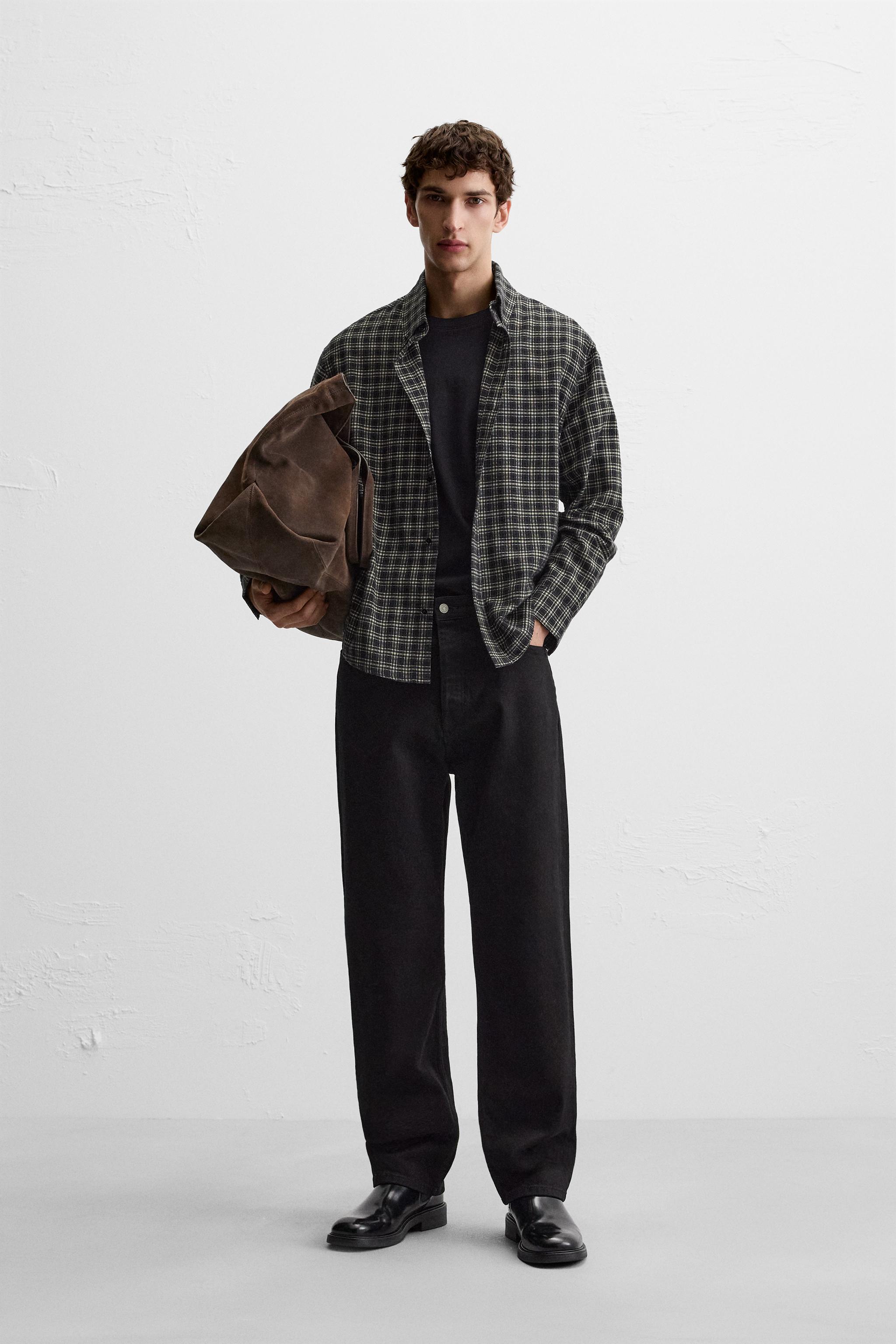 シャツ No.9515 C thin check SHIRT Slim Fit Blue White Checked Shirt