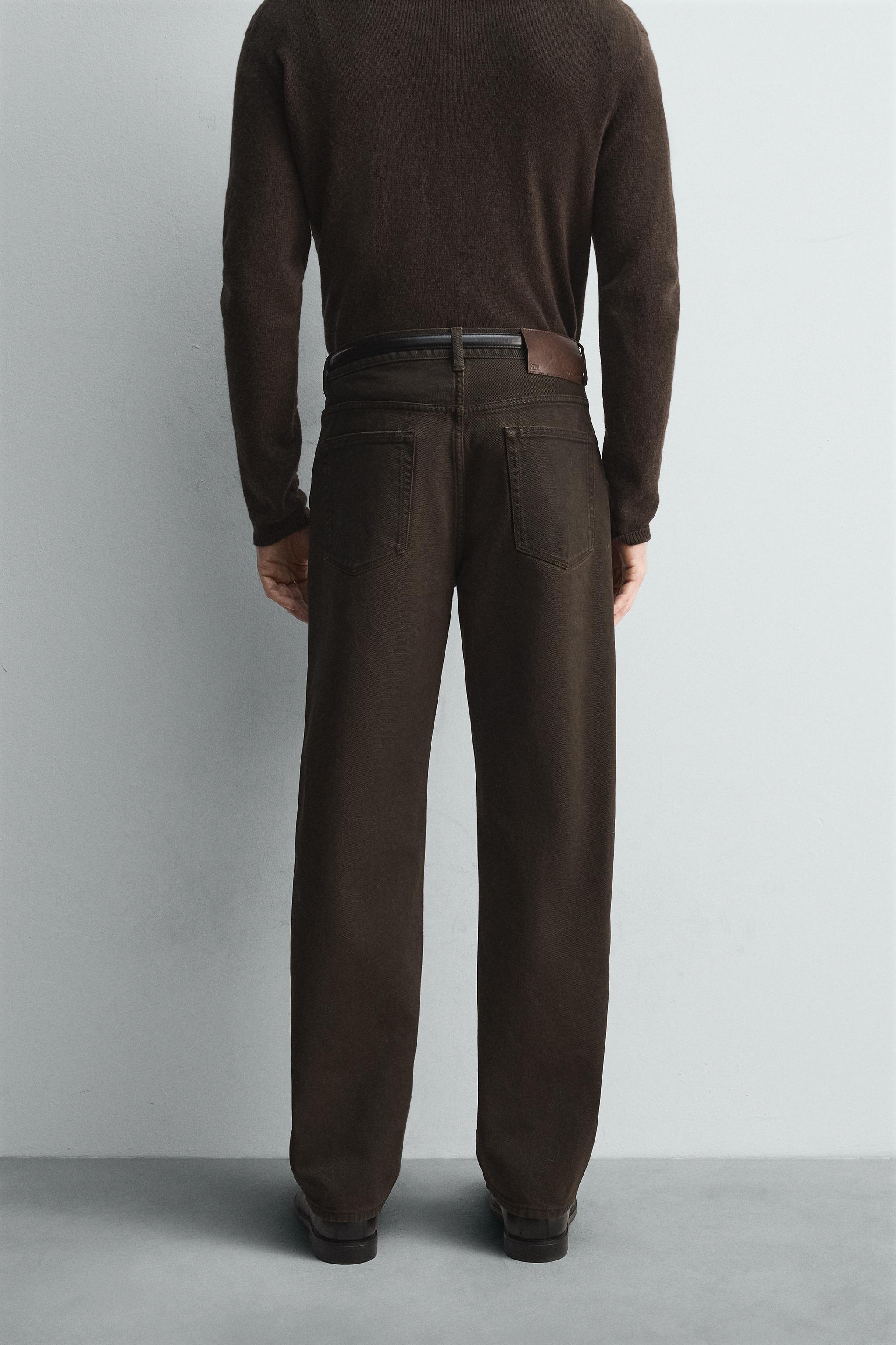 WAXED FINISH STRAIGHT FIT JEANS