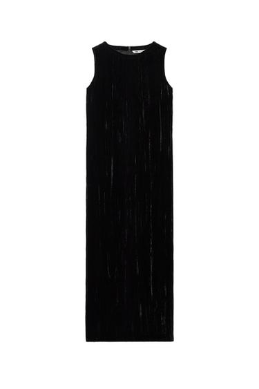 ZW COLLECTION CREASED VELVET DRESS