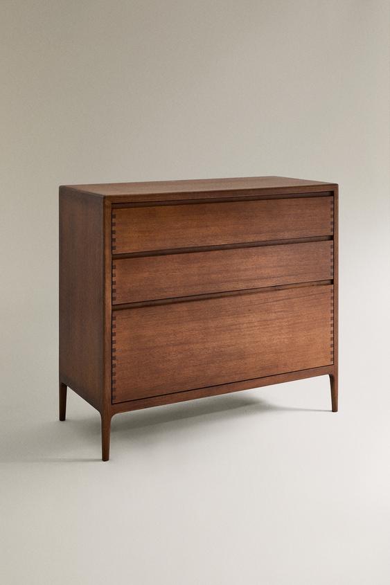 WOODEN CHEST OF DRAWERS WITH THREE DRAWERS
