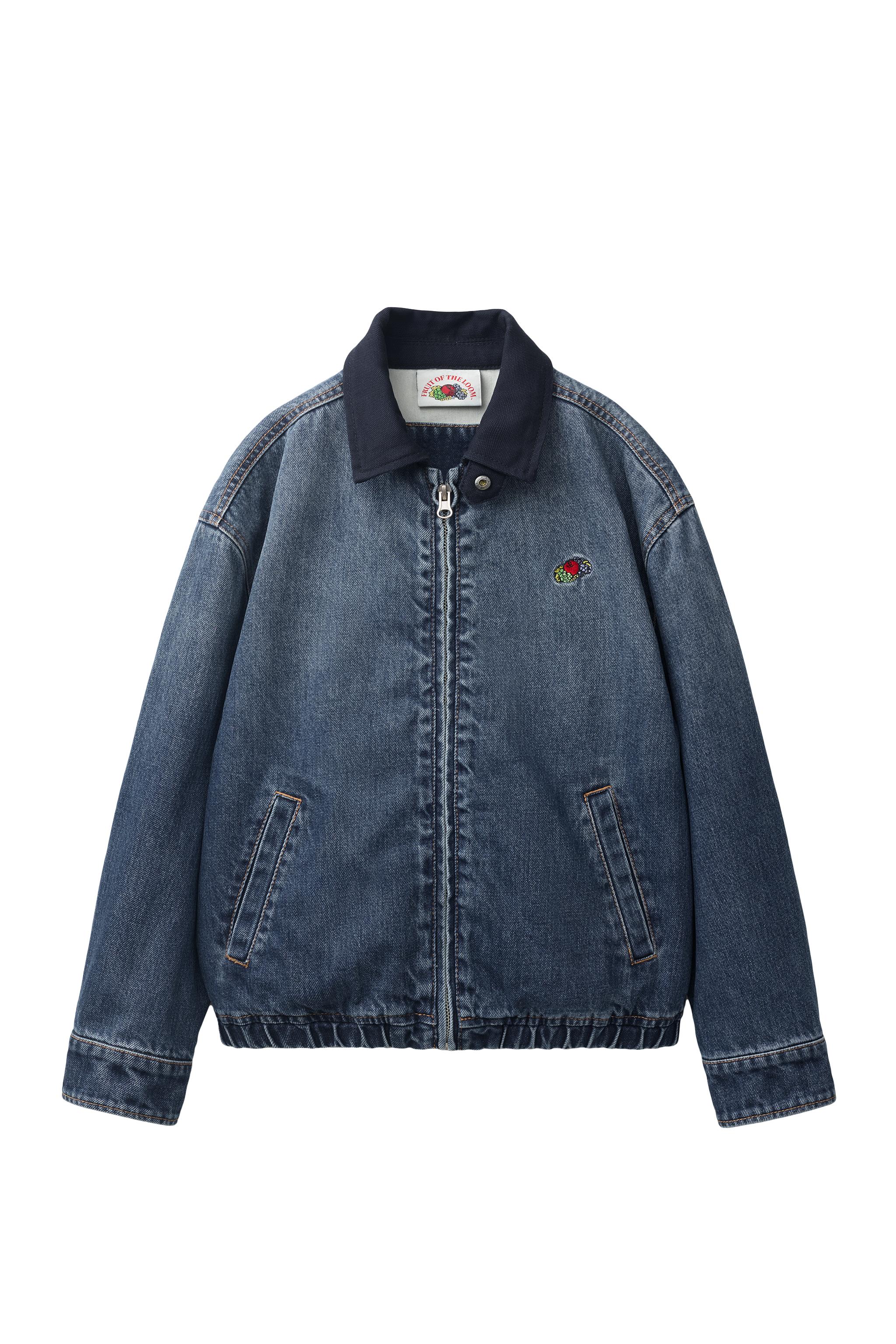 FRUIT OF THE LOOM™ EMBROIDERED DENIM JACKET - Blue | ZARA United