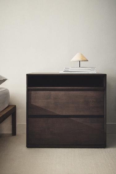 GRANDE TABLE DE CHEVET EN BOIS - Marron foncé de Zara - Image 5