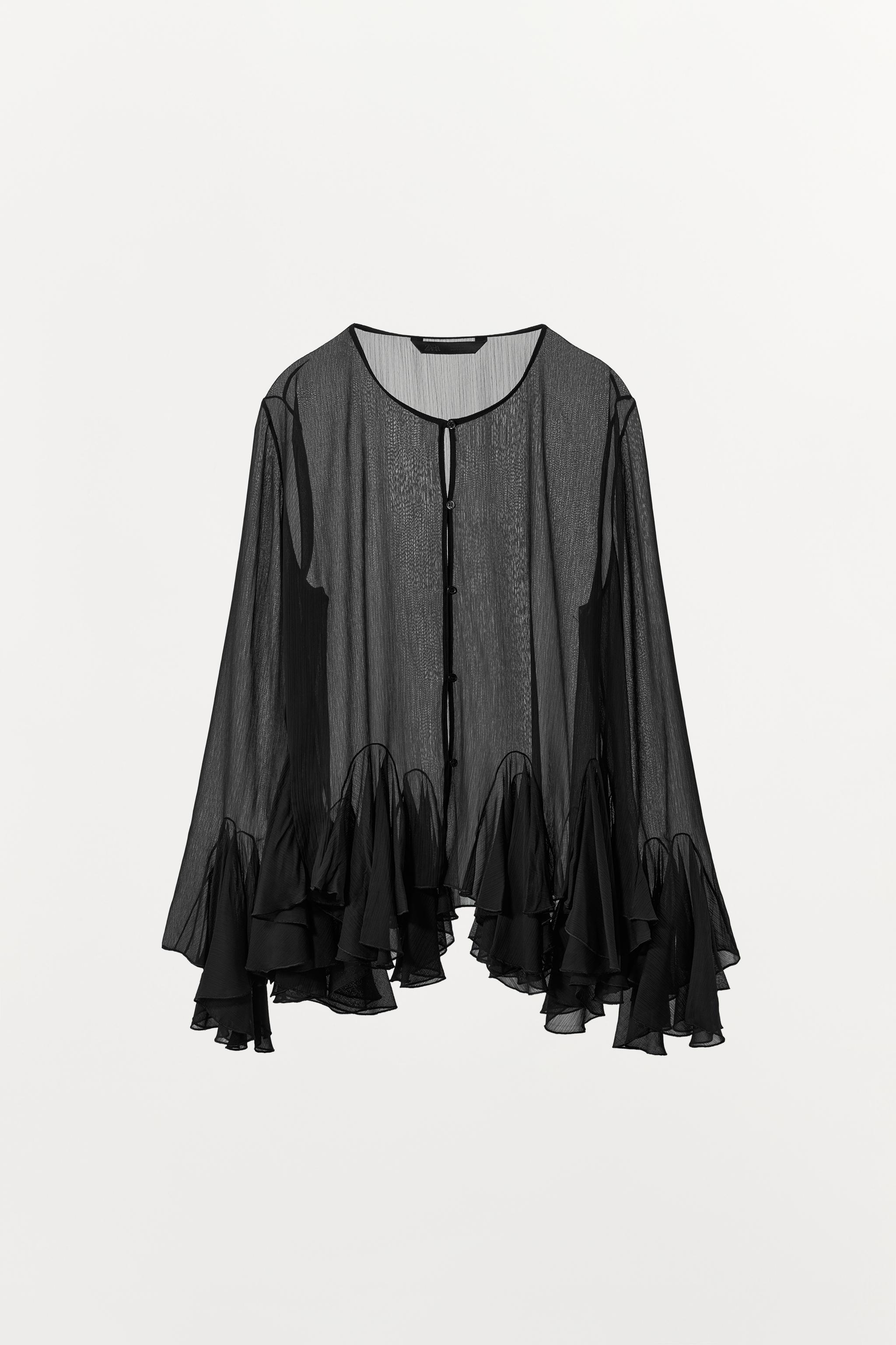 ZW COLLECTION FLOWY RUFFLE SHIRT