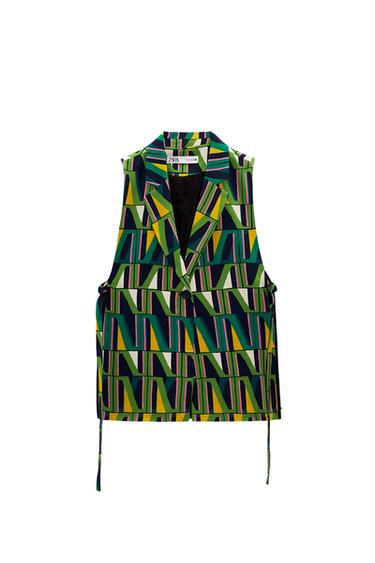 VENTED PRINTED VEST