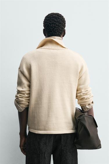 POLO EN MAILLE DE COTON - Écru de Zara - Image 2