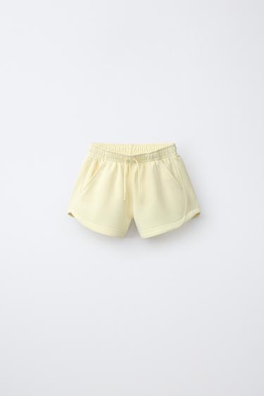 MODAL BLEND JOGGER BERMUDA SHORTS - Light yellow by Zara