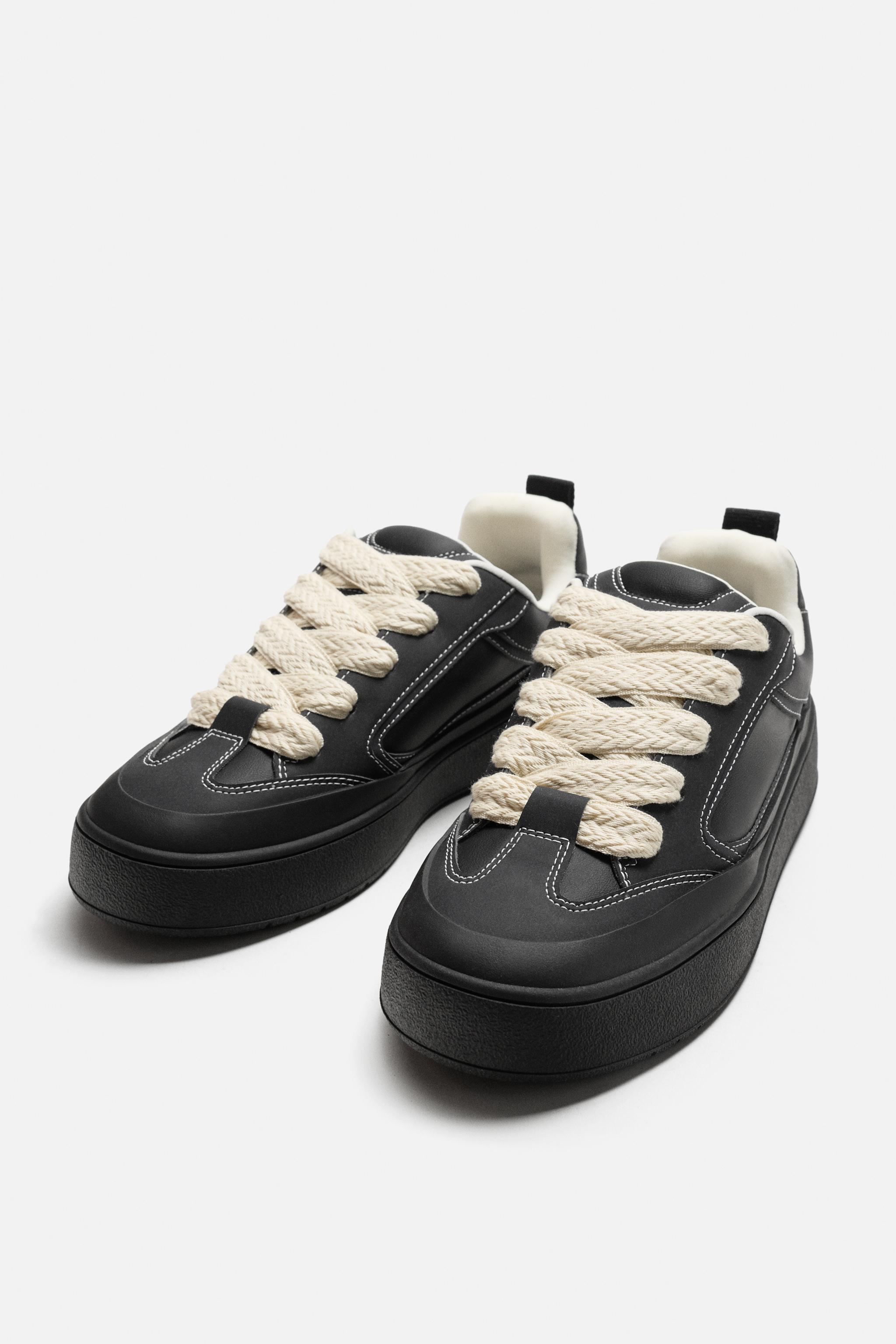 ZARA マキシコードボリュームスニーカー 2240/520 マキシコードボリュームスニーカー - ブラック | ZARA Japan / 日本