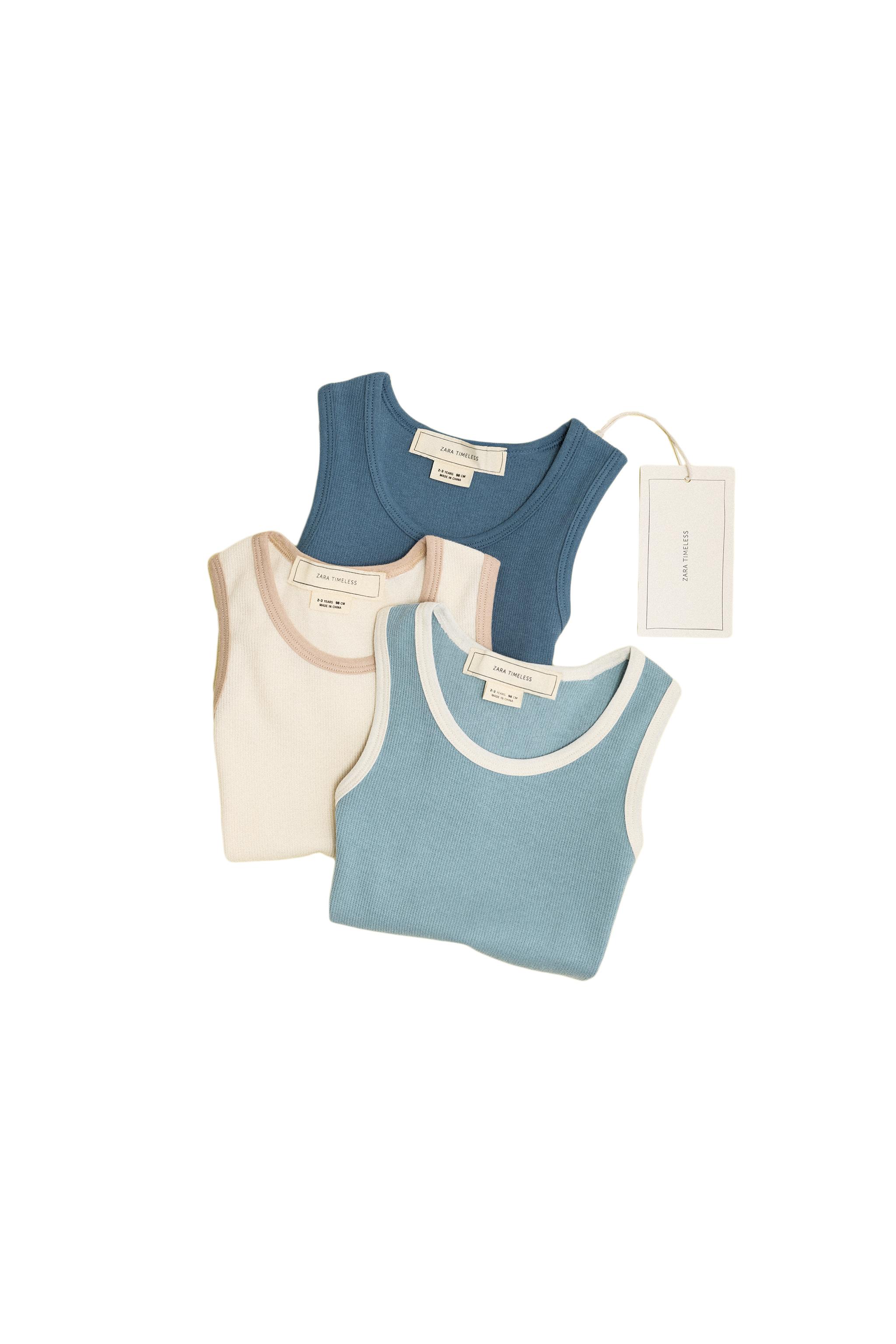 ZARA TIMELESS - THREE-PACK OF T-SHIRTS WITH CONTRAST TRIM