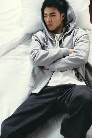 HEAVYWEIGHT HOODED ZIP-UP SWEATSHIRT ORIGINS - Grey marl by Zara