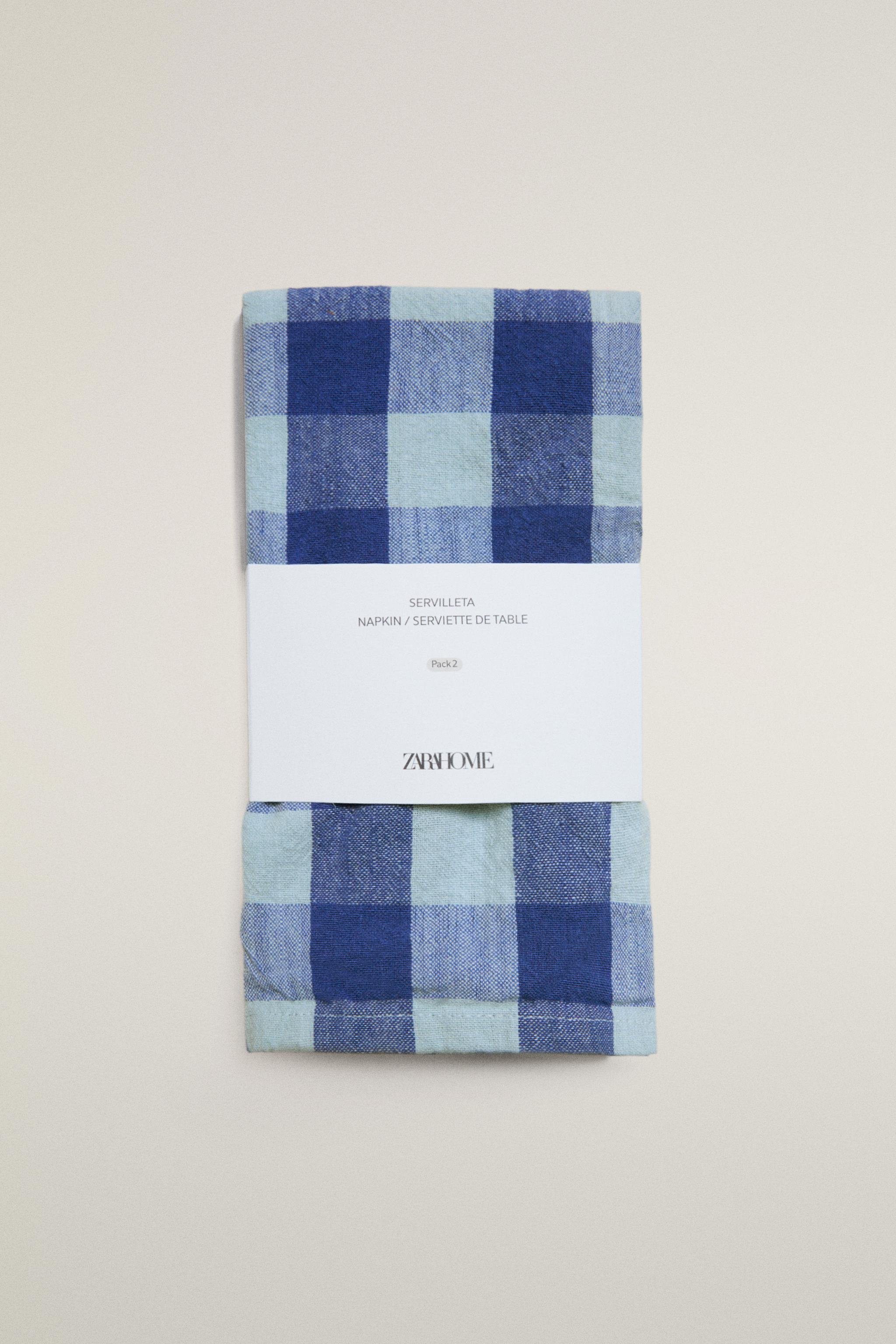 CHECKERED NAPKINS (PACK OF 2)