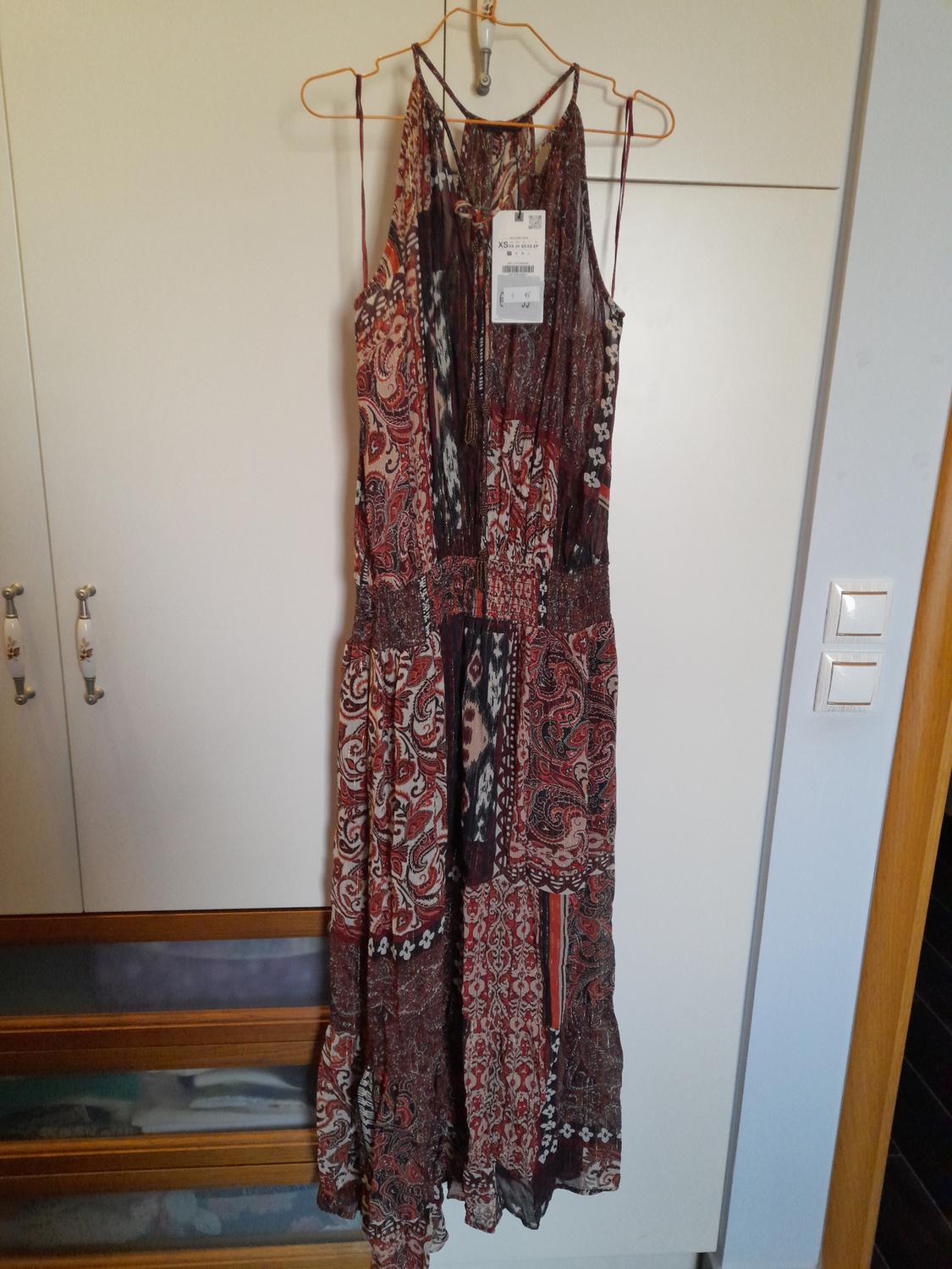 METALLIC THREAD PRINTED DRESS - Image 3