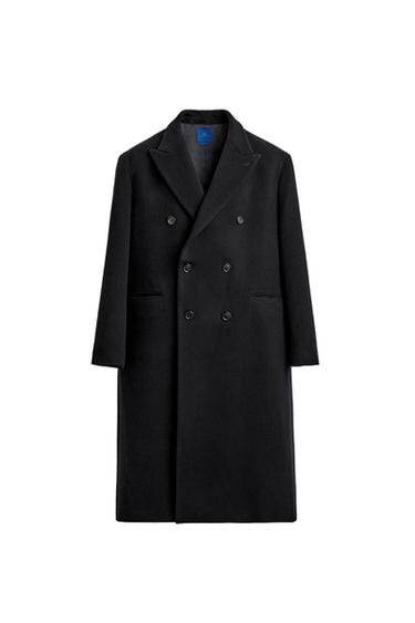 DOUBLE-BREASTED WOOL BLEND COAT AARON LEVINE X ZARA - Blue by Zara