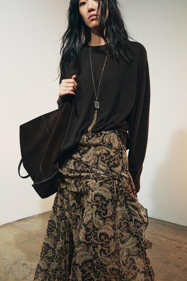 JUPE LONGUE PAISLEY ZW COLLECTION - Multicolore de Zara - Image 1