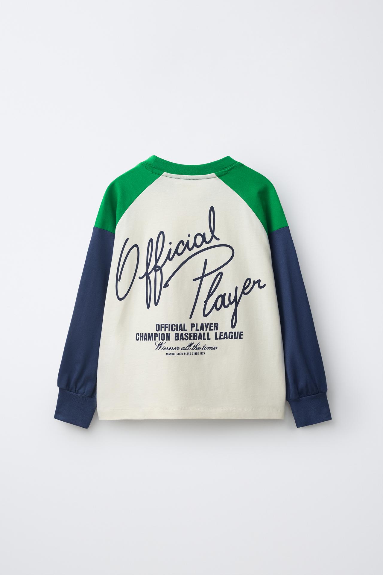 COLOR BLOCK GRAPHIC T-SHIRT — Ecru