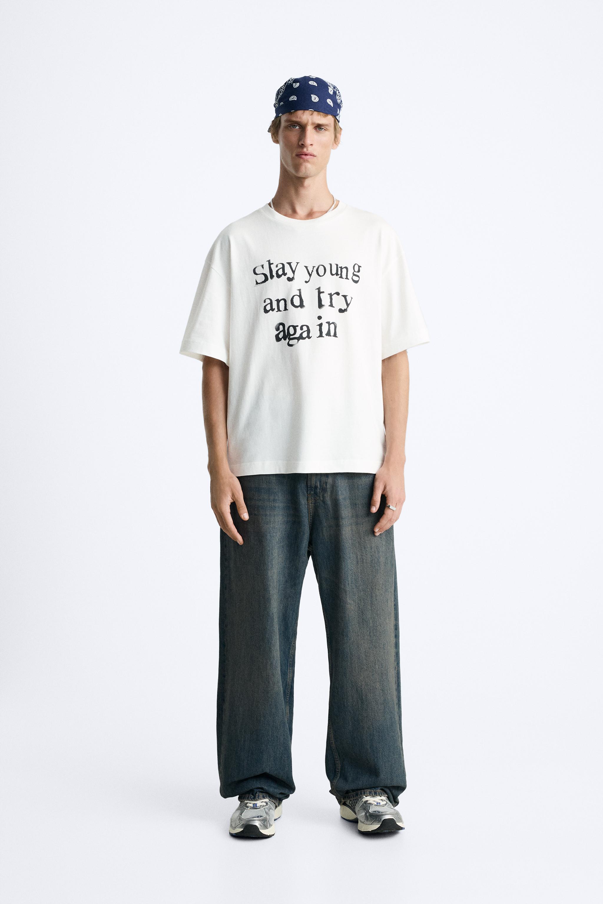 zara 白tシャツ 無地 メンズ 一枚 コレクション