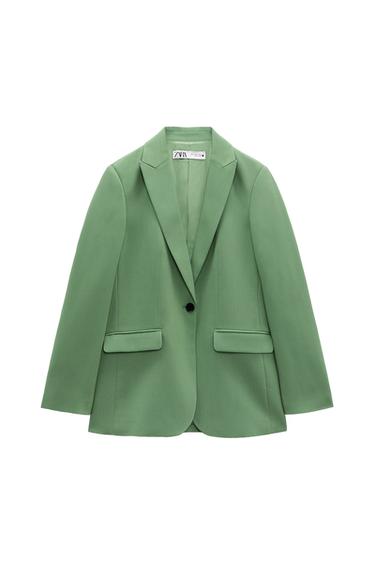 STRAIGHT CUT BUTTONED BLAZER