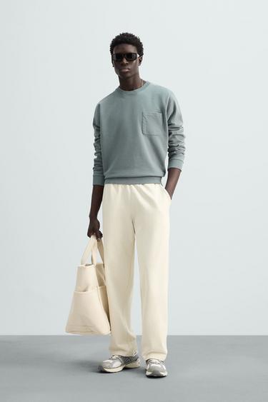 REGULAR FIT JOGGER TROUSERS - Oyster-white by Zara - Image 0