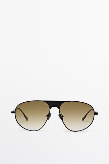 Zara Metal aviator sunglasses - Mint Green