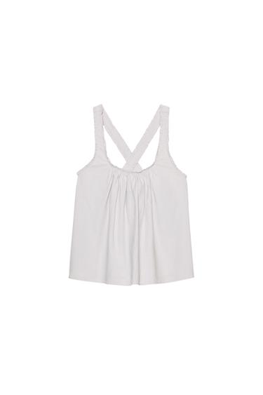 POPLIN STRAPPY TOP