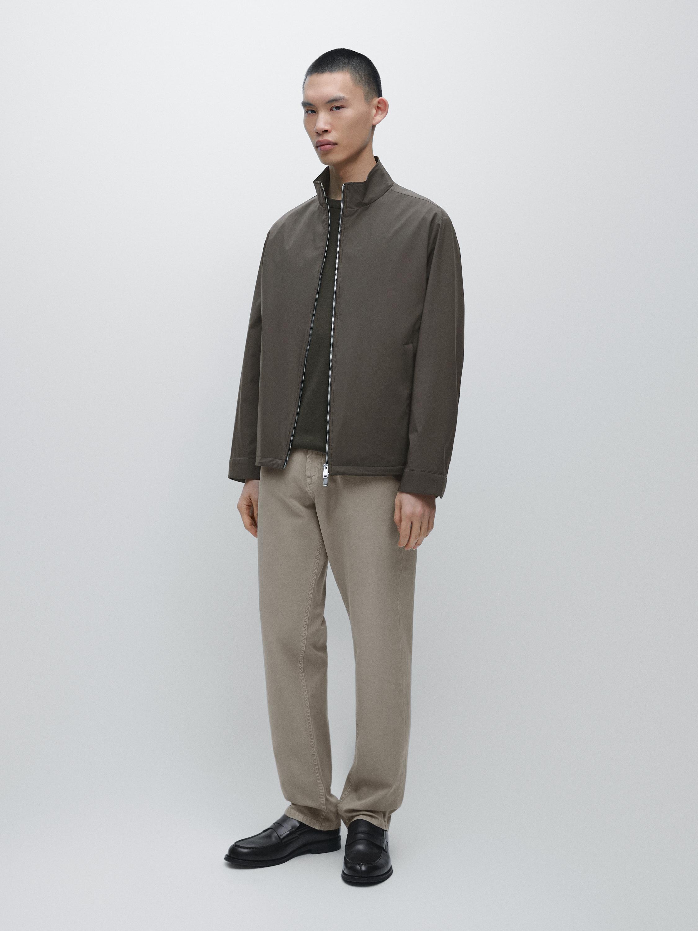 Two-way stretch fabric jacket — Mid-green