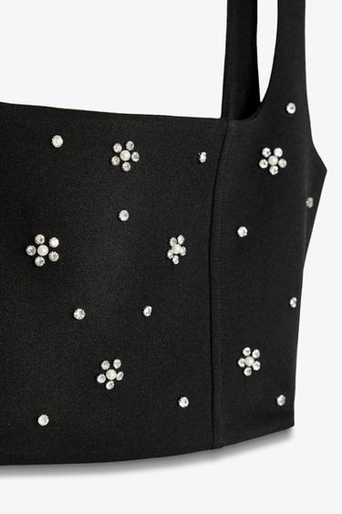 TOP COURT BIJOUX - Noir de Zara - Image 7