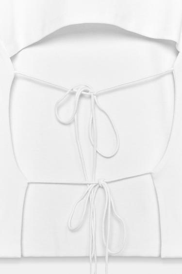 TOP DOS NU LAÇOS - Blanc de Zara - Image 5