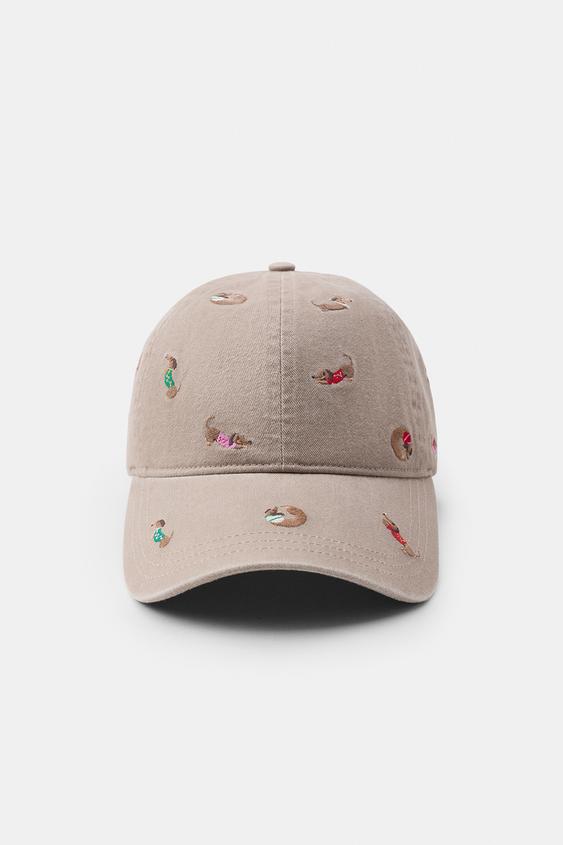 DACHSHUND EMBROIDERED TWILL CAP