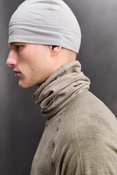 WOOL BLEND BASE LAYER T-SHIRT - Green by Zara - Image 5