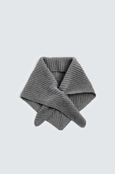 PAÑOLETA PUNTO ALGODÓN - Gris vigoré de Zara - Imagen 0