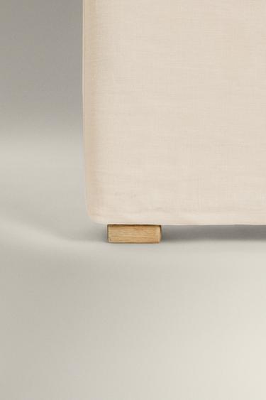 ROUNDED HEADBOARD WITH LINEN AND COTTON COVER - Ecru by Zara - Image 3
