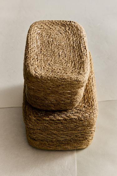 CORBEILLE ALGUES COUVERCLE - Beige clair de Zara