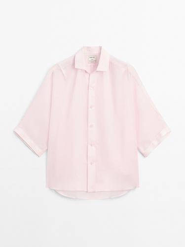 Camisa manga murciélago 100% ramio - Rosa de Zara - Imagen 0