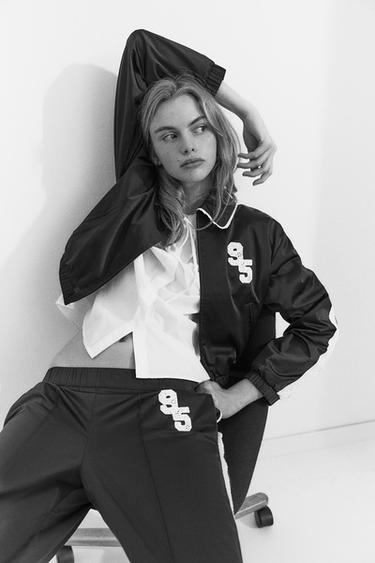 SATIN TROUSERS WITH SIDE STRIPES - Navy blue by Zara - Image 2