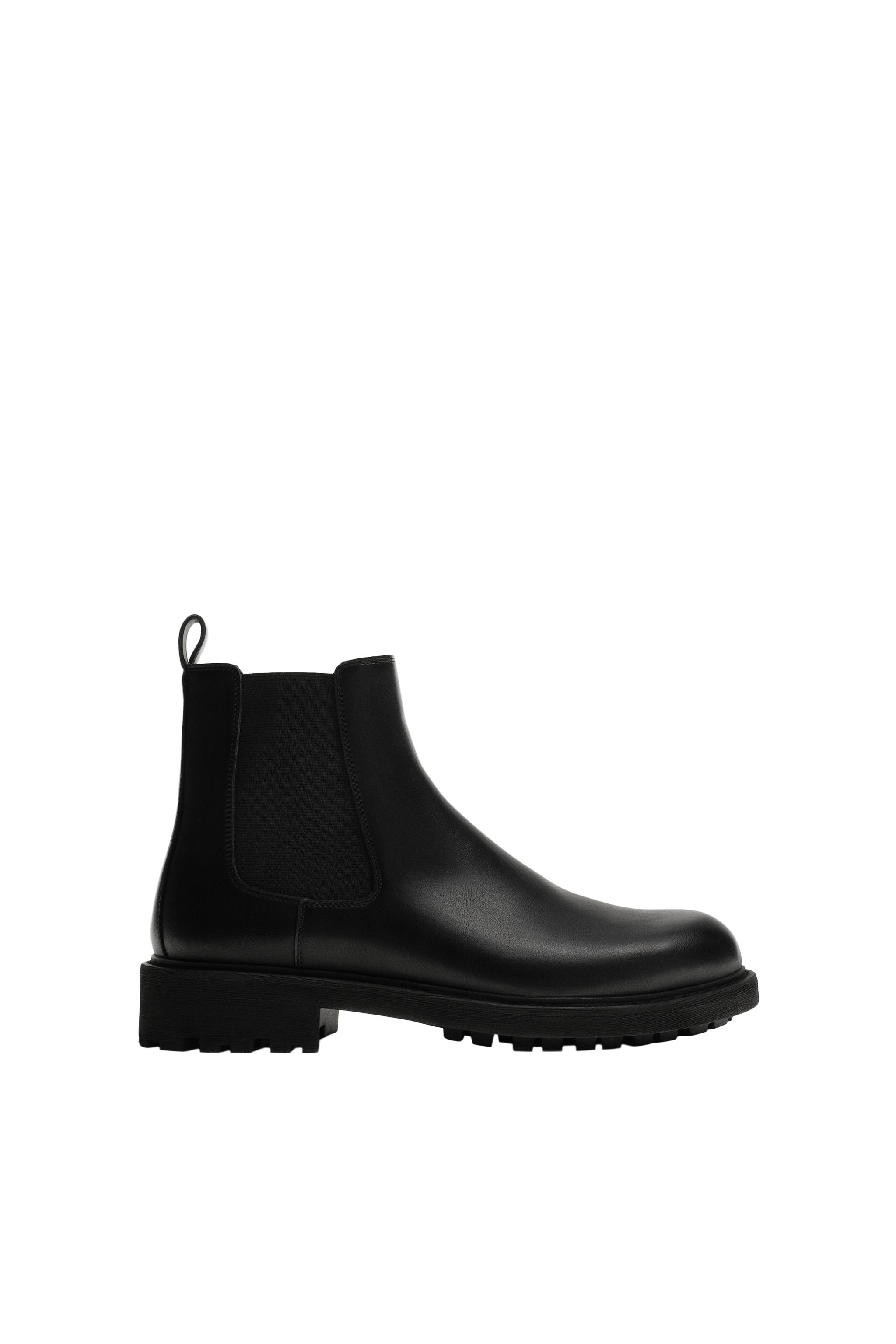 TRACK SOLE CHELSEA BOOTS - Black | ZARA United States