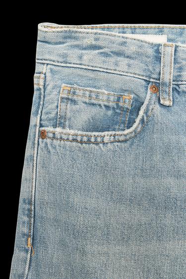 TRF WIDE LEG MID-WAIST JEANS - Faded blue by Zara