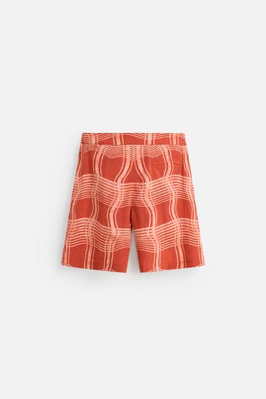 © OTIS KWAME KYE QUAICOE PRINTED LONG SWIMMING TRUNKS - Orange by Zara - Image 7