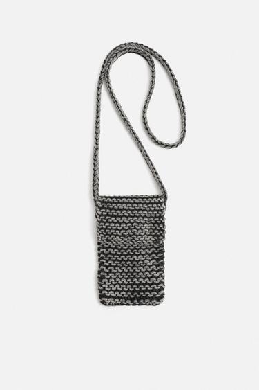 MACRAMÉ CROSSBODY BAG - Black by Zara