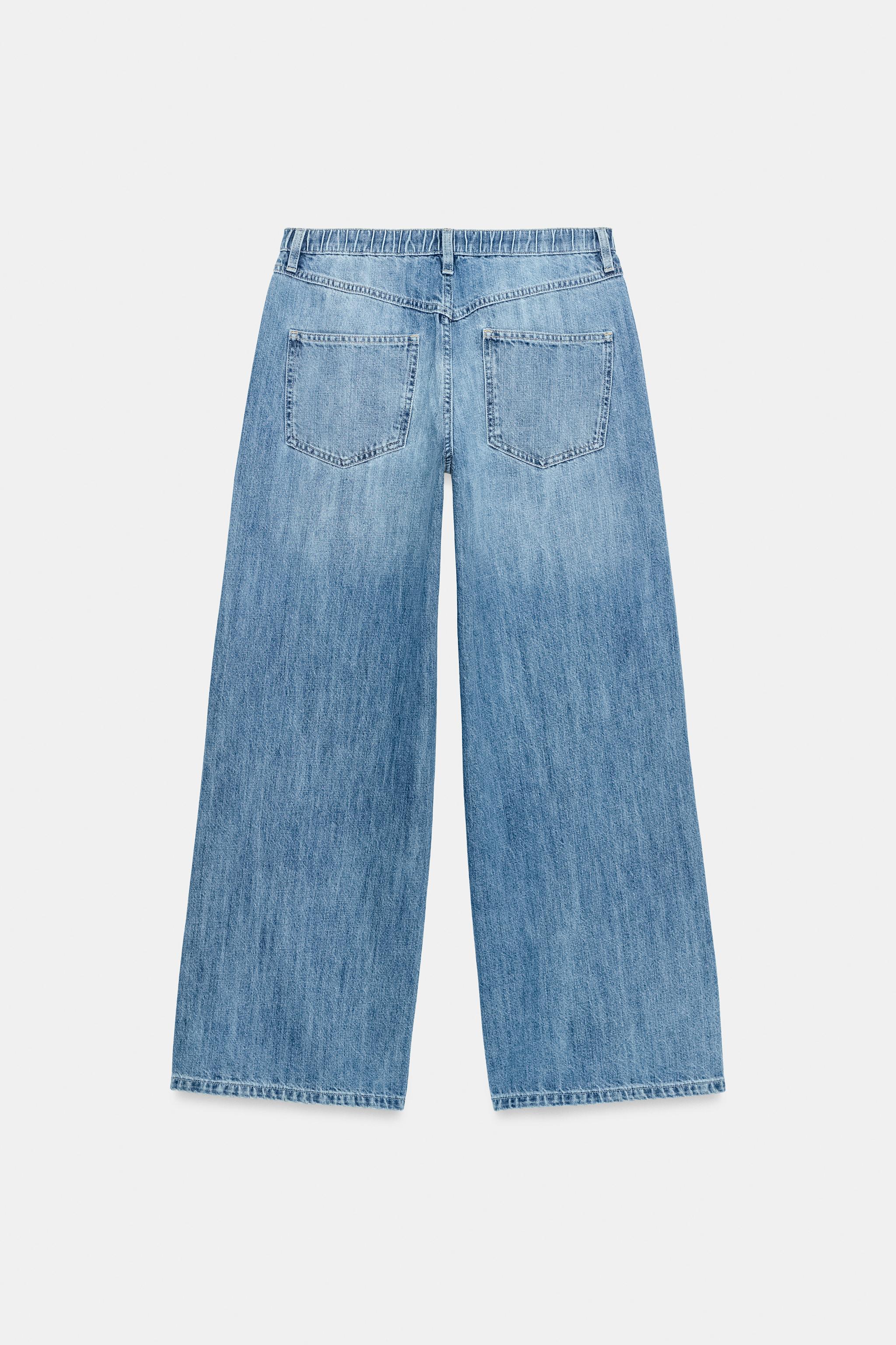 Z1975 GENİŞ PAÇA YÜKSEK BEL JEAN - Görsel 8