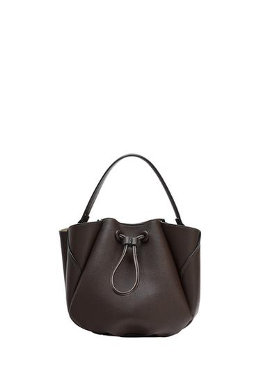 MINI SACA PESPUNTES - Marrón de Zara