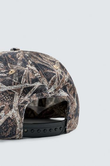 CASQUETTE IMPRIMÉ ARBRES - Noir de Zara - Image 3