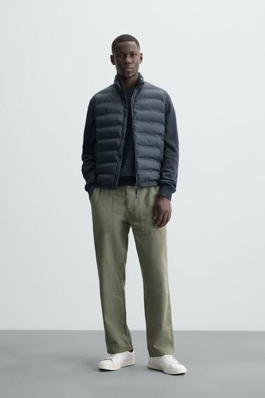 Zara WATER REPELLENT LIGHTWEIGHT PADDED VEST - Navy blue - Image 0