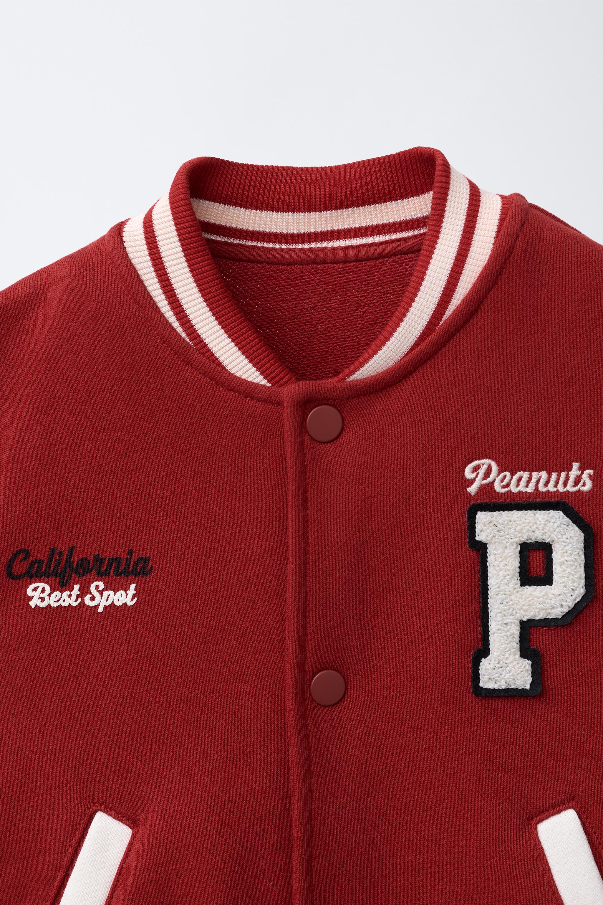 SNOOPY PEANUTS™ BOMBER JACKET - Burgundy | ZARA South Africa