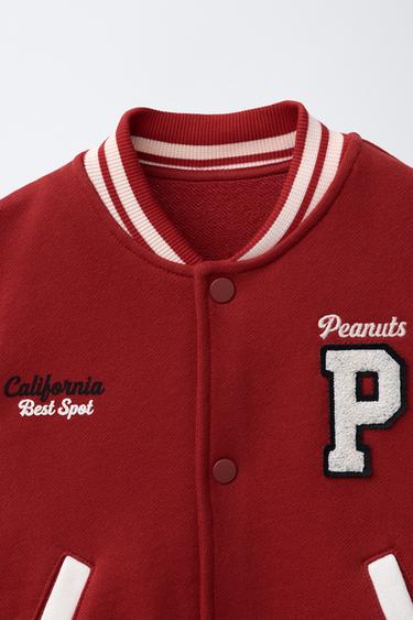 SNOOPY PEANUTS™ BOMBER JACKET - Burgundy by Zara - Image 2