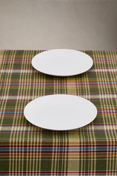 DYED THREAD CHECK TABLECLOTH - Green by Zara - Image 1