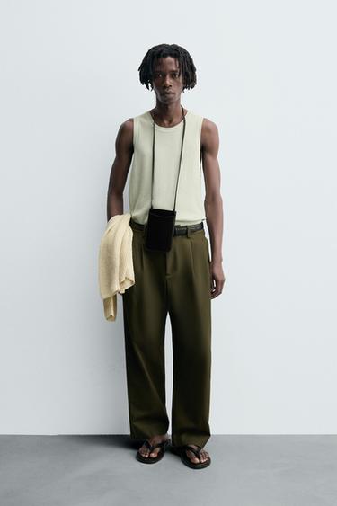 TEXTURED KNIT TANK TOP - Light blue by Zara - Image 0