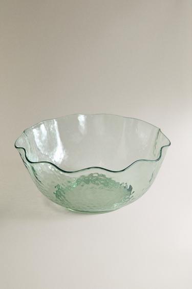 HAMMERED ACRYLIC SALAD BOWL - Green by Zara - Image 1