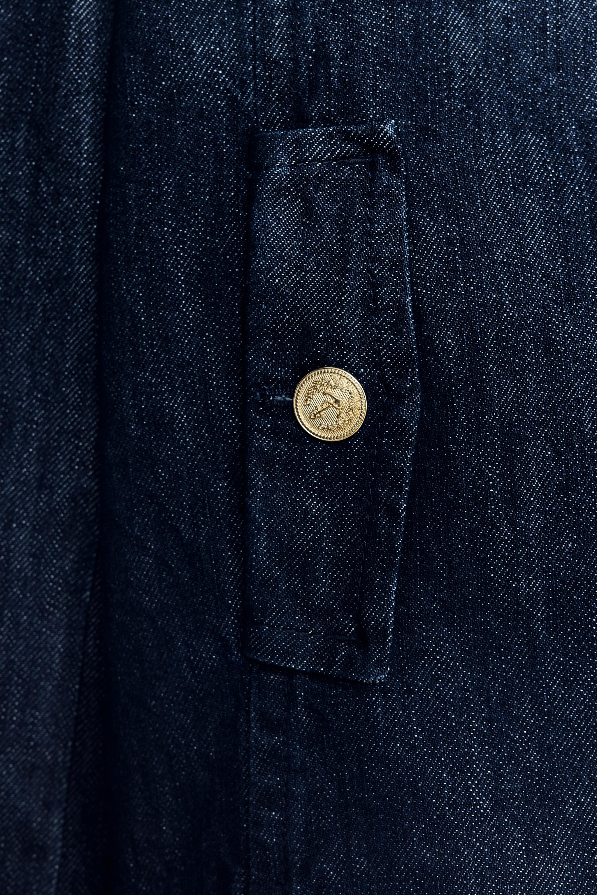 ZARA デニム ダブルブレストジャケット 2301/040 ZARA】デニム ダブルブレストジャケット ブルー 2301/040/400