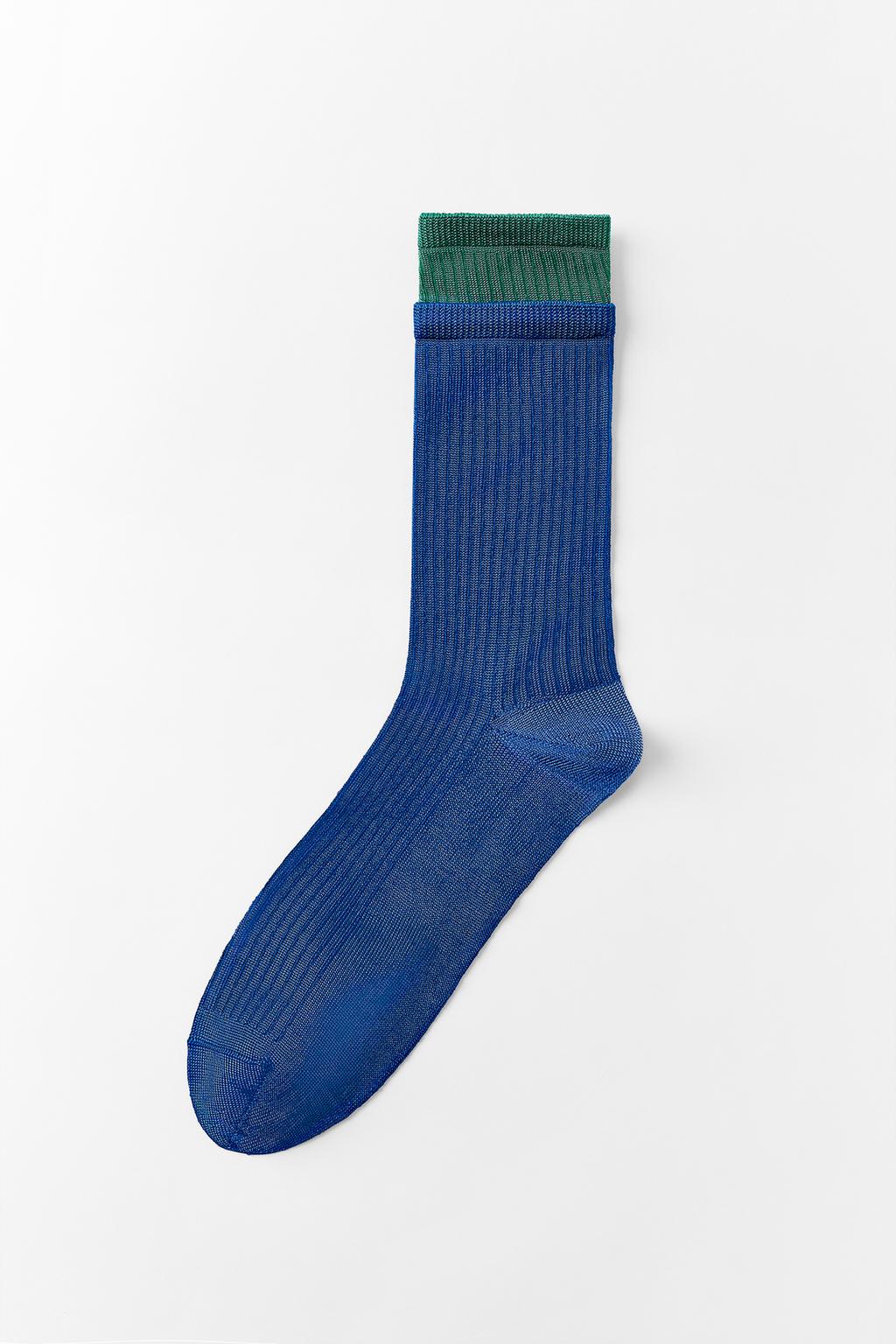 RIBBED SOCKS WITH DOUBLE-LAYER EFFECT