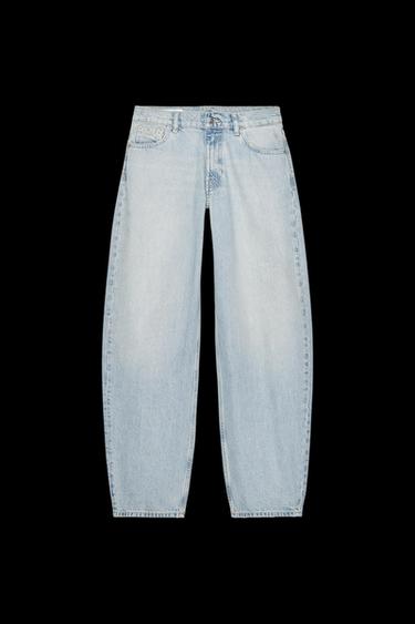 JEANS TRF MINI BALLOON TIRO MEDIO - Azul claro de Zara