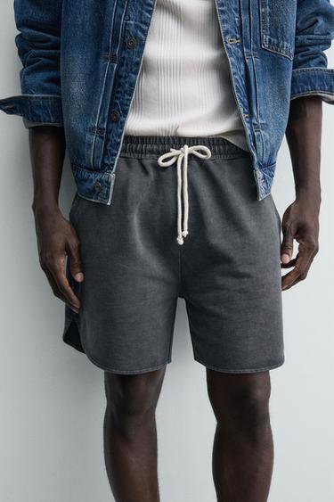 FADED JOGGER SHORTS - Dark anthracite by Zara - Image 4